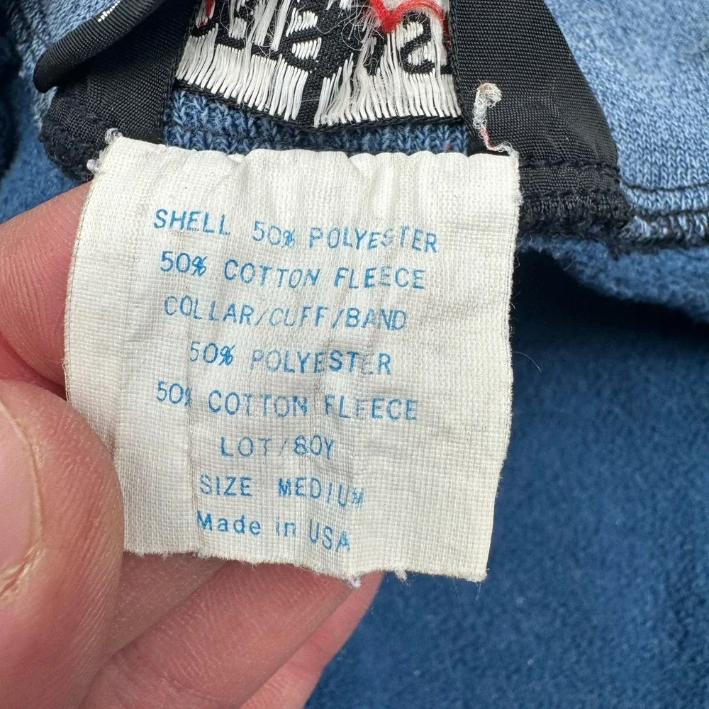 Pepsi-Cola Snap Button Jacket Men's Size‎ M Navy Blue Vtg Sportsmaster USA Faded